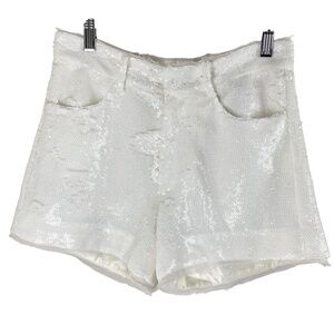 ZADIG & VOLTAIRE - Storm Sequin Short in White Size 34